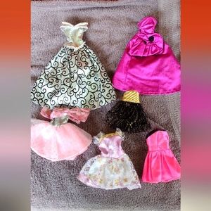 Lucky Barbie doll clothes.  Lot of six pieces.